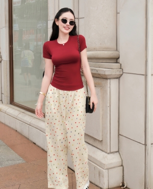 Set Bộ Nữ Áo Thun Mix Quần Họa Tiết - S289K196